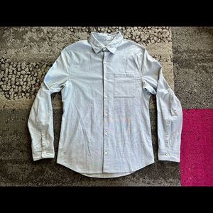 Lululemon Men's Commission Oxford LS Button Down Blue Shirt S Small